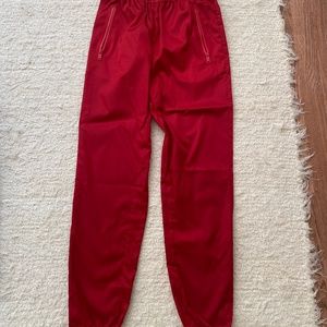 Prada Red Nylon Joggers